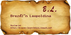 Brezán Leopoldina névjegykártya
